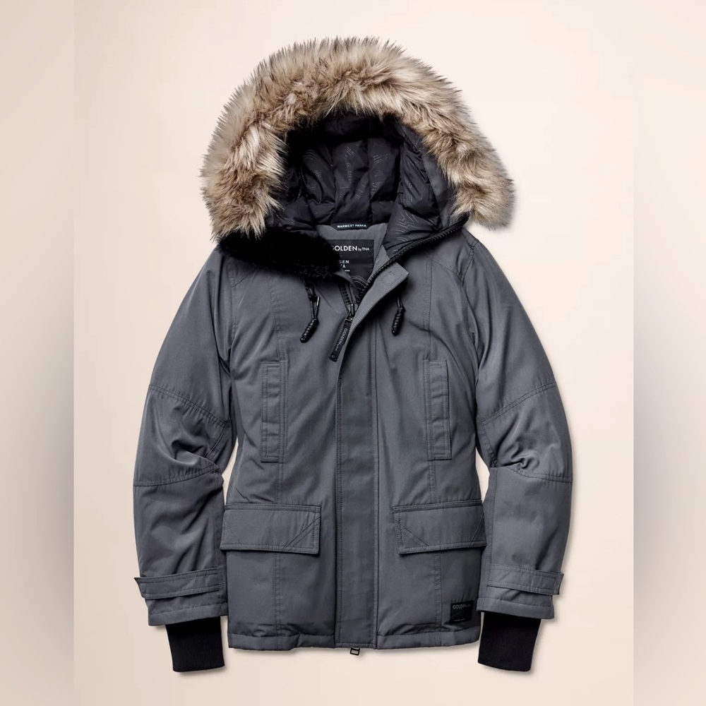 Aritzia- Golden by TNA Larsen Parka Grey size medium